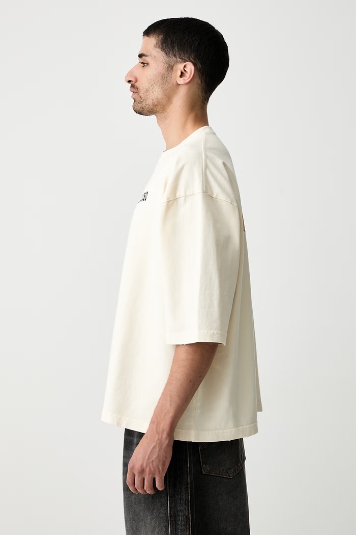 WILLY'S TACO SHOP t-shirt βαμβακερό ανδρικό Willy Chavarria WCJSY0176 μπεζ