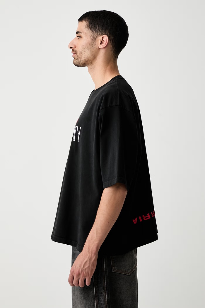 WELCOME TO AMERICA t-shirt βαμβακερό ανδρικό Willy Chavarria WCJSY0220 μαύρο