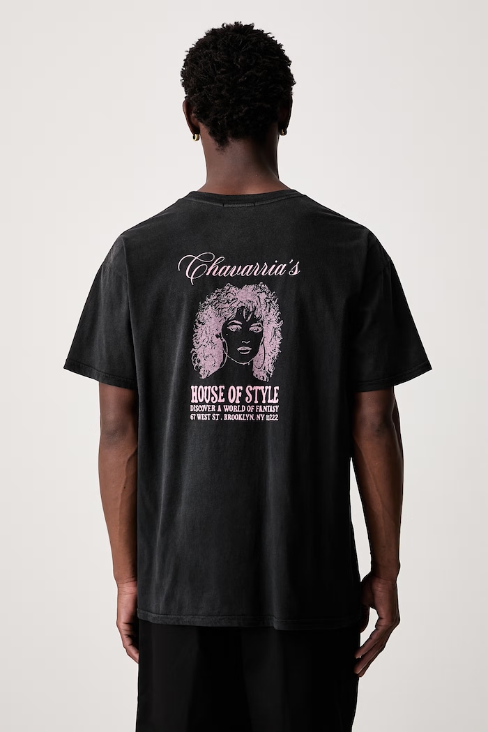 Ρούχα Willy Chavarria HOUSE OF STYLE t-shirt βαμβακερό ανδρικό WCJSY0175 μαύρο