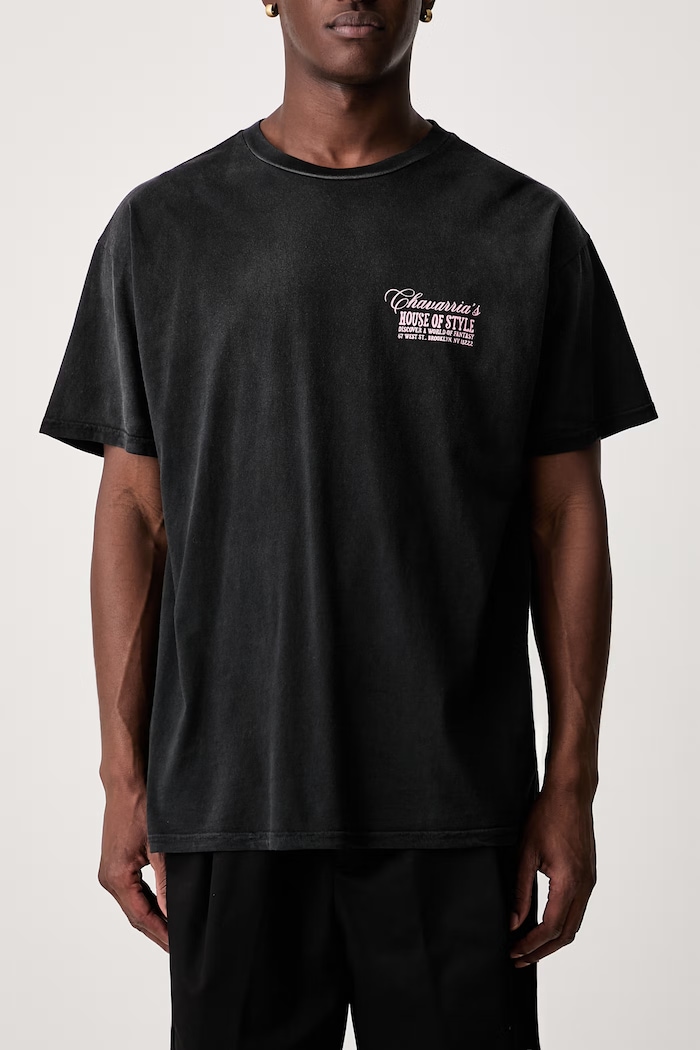 HOUSE OF STYLE t-shirt βαμβακερό ανδρικό Willy Chavarria μαύρο WCJSY0175