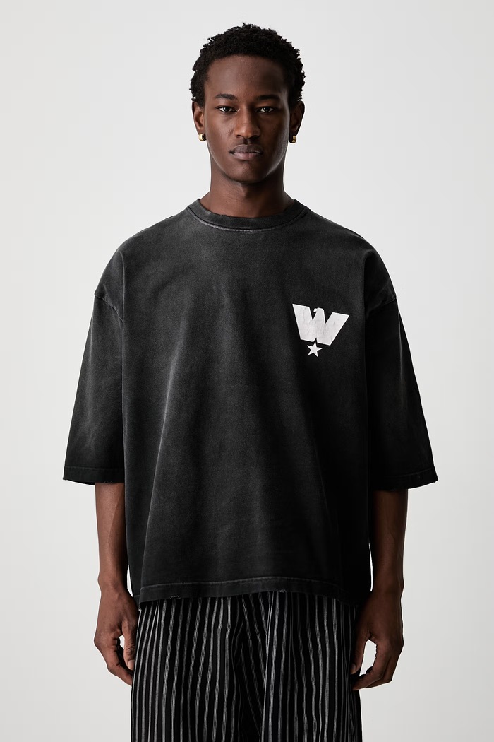 Willy Chavarria FASHION SERVICE ASSOC t-shirt βαμβακερό ανδρικό μαύρο WCJSY0274