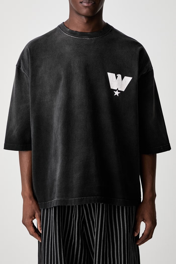 FASHION SERVICE ASSOC t-shirt βαμβακερό ανδρικό Willy Chavarria μαύρο WCJSY0274