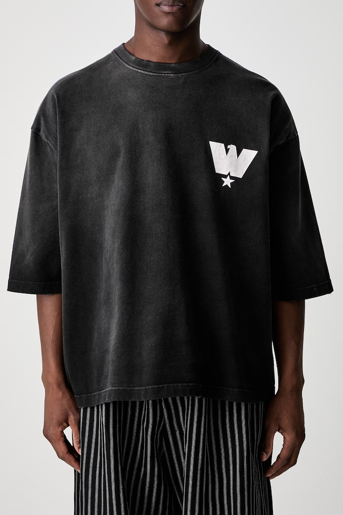 FASHION SERVICE ASSOC t-shirt βαμβακερό ανδρικό Willy Chavarria μαύρο WCJSY0274