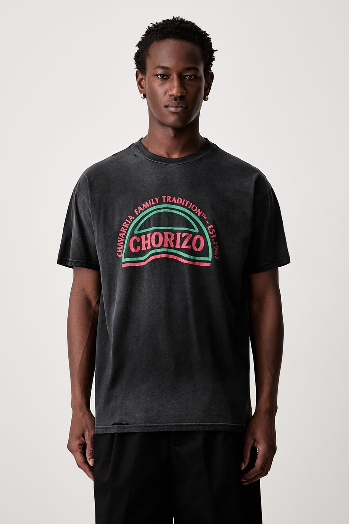 Willy Chavarria CHORIZO t-shirt βαμβακερό ανδρικό μαύρο WCJSY0198