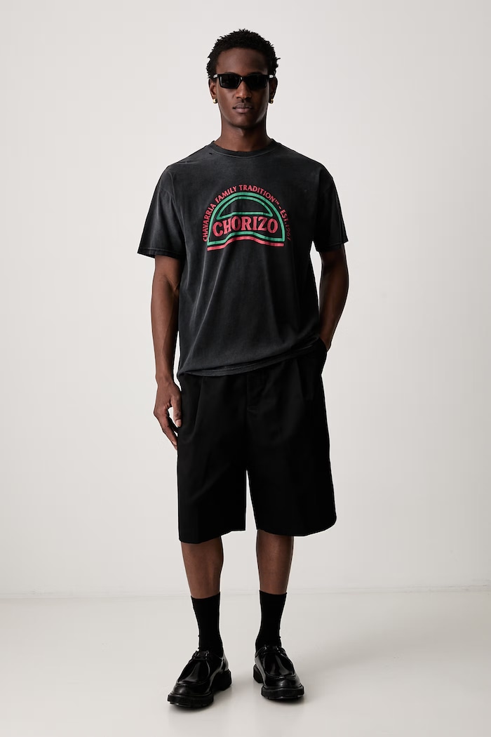 Willy Chavarria CHORIZO t-shirt βαμβακερό ανδρικό WCJSY0198 μαύρο SS26