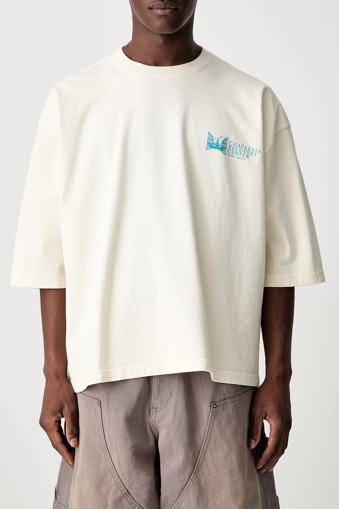 CHAVARRIA RECOVERY CENTER t-shirt βαμβακερό ανδρικό Willy Chavarria μπεζ WCJSY0232