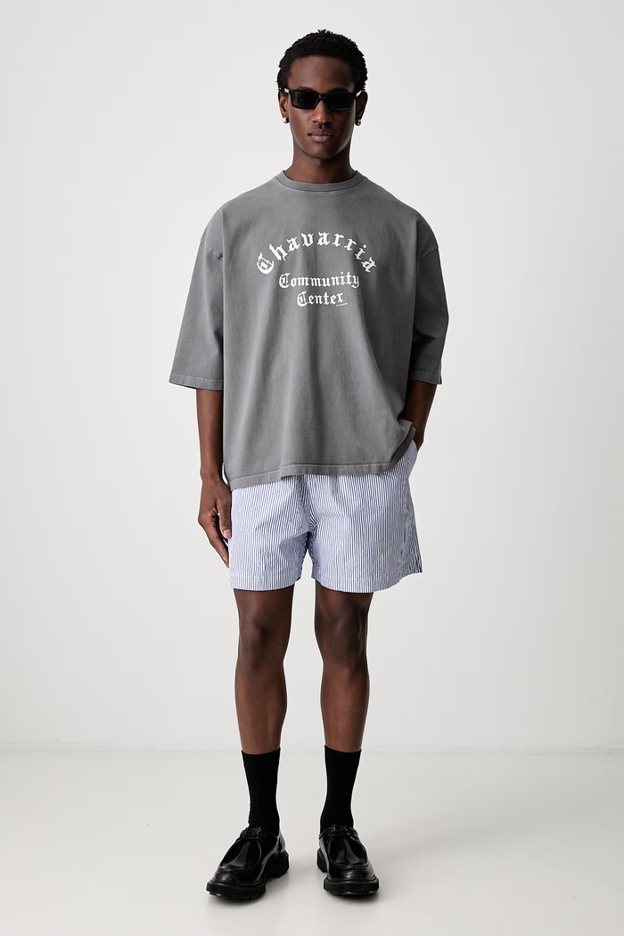 Willy Chavarria CHAVARRIA COMMUNITY CENTER t-shirt βαμβακερό ανδρικό WCJSY0200 γκρί SS26