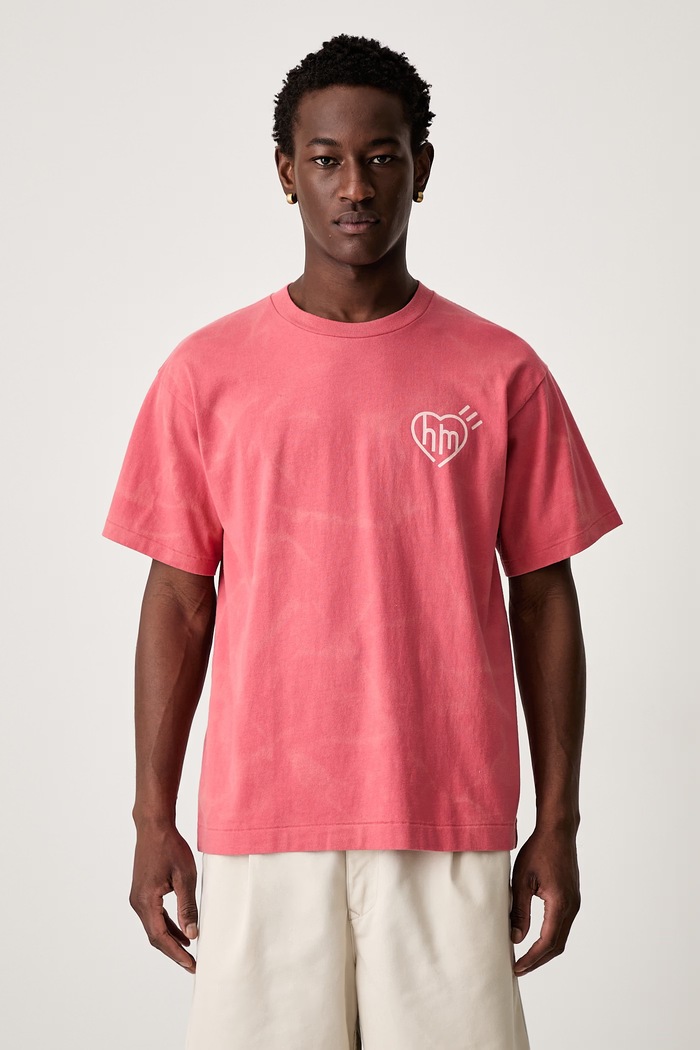 Odzież Human Made T-shirt bawełniany męski HM31CS008 czerwony