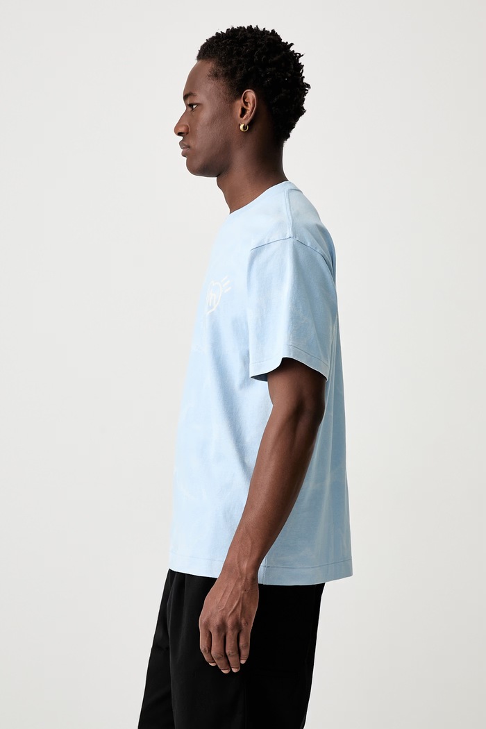 Human Made T-shirt bawełniany męski HM31CS008 niebieski SS26