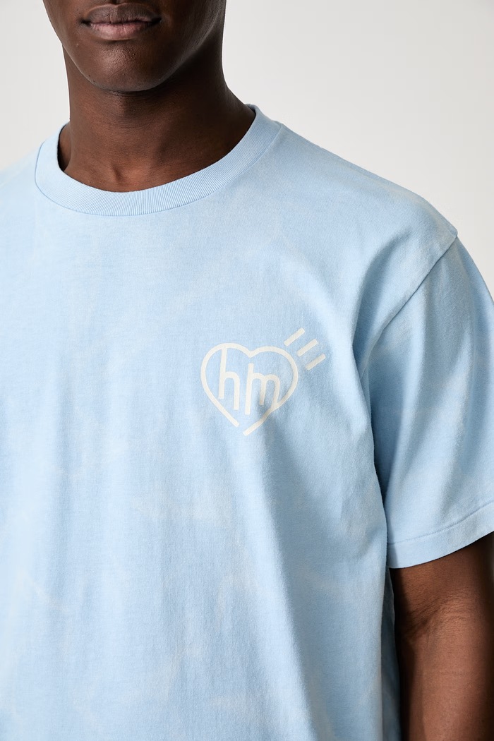 Human Made T-shirt bawełniany męski HM31CS008 niebieski