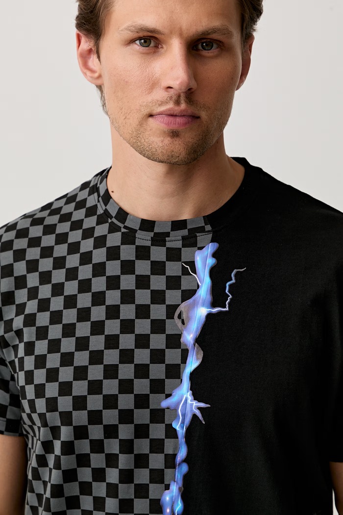 Sprayground T-shirt męski bawełniany czarny SP402