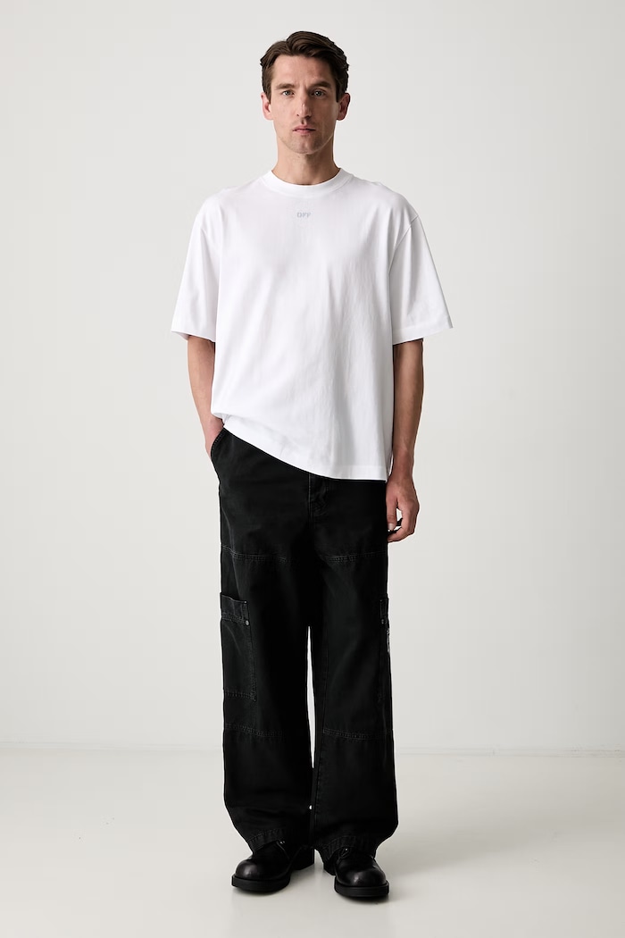 Off-White New Off Stamp тениска от памук мъжка 44MAA120S26J00Y100