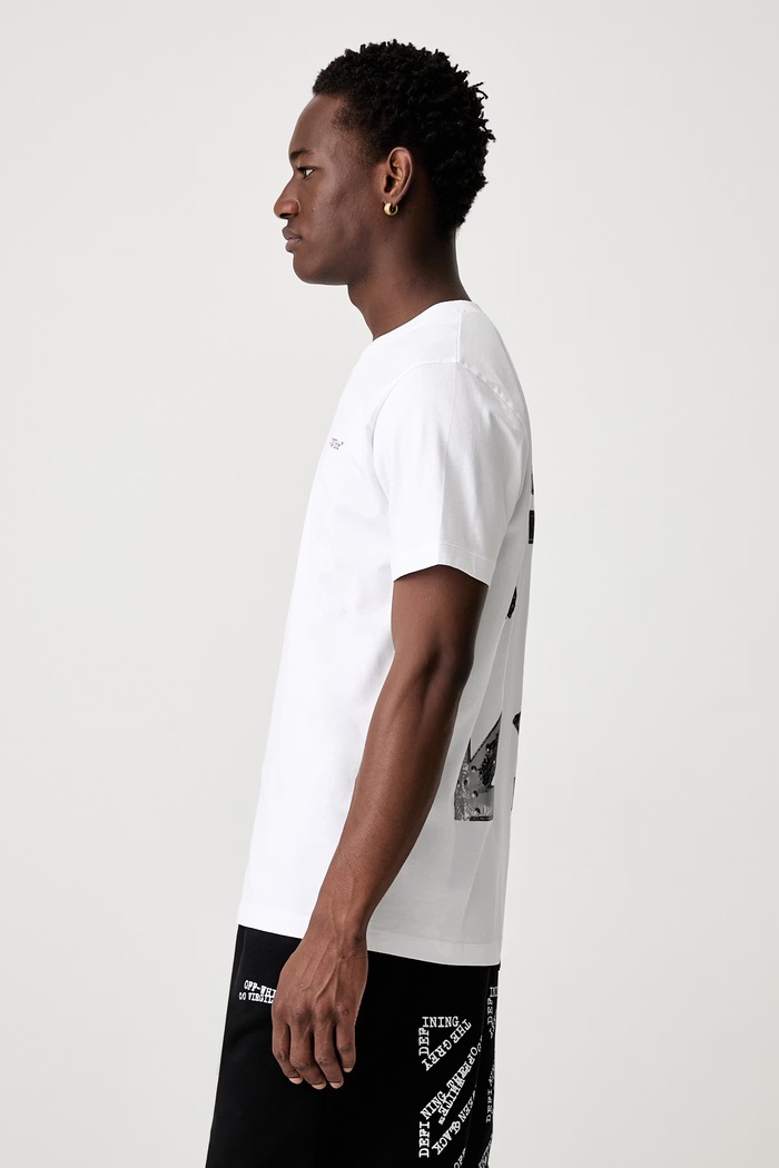 Off-White Metal Arrows t-shirt in cotone da uomo 44MAA027S26J001100 bianco SS26