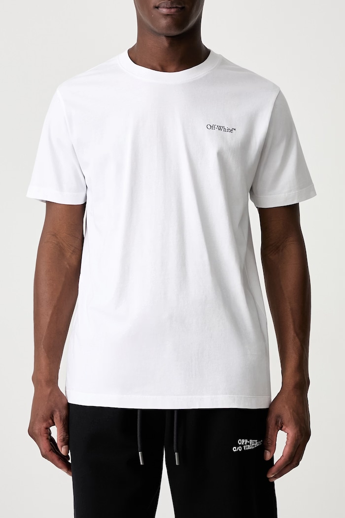 Off-White Metal Arrows t-shirt in cotone da uomo bianco 44MAA027S26J001100