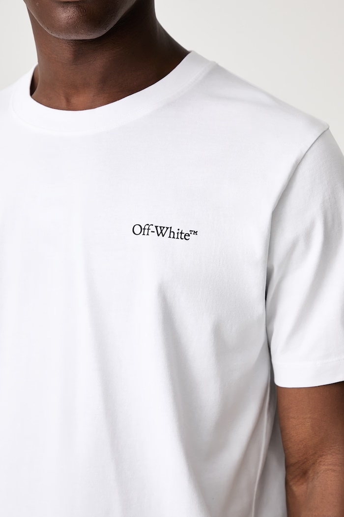 Off-White Metal Arrows t-shirt in cotone da uomo 44MAA027S26J001100 bianco