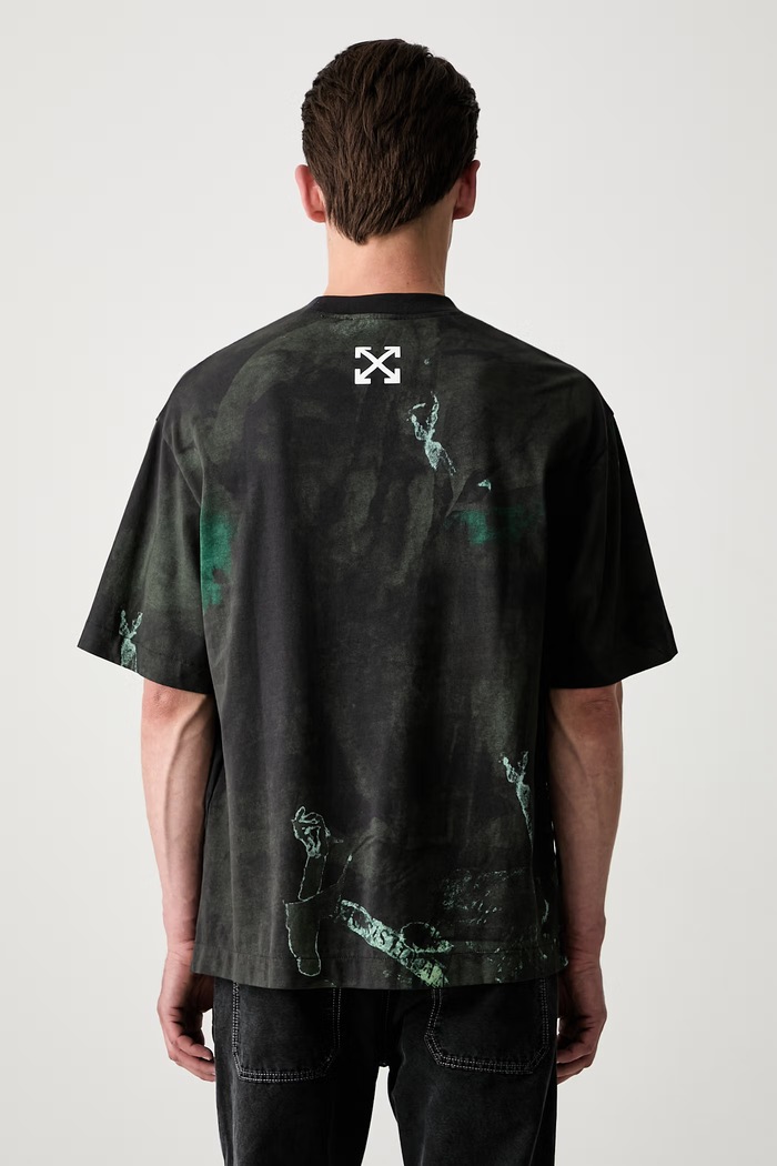 Clothing Off-White Dark Caravaggio t-shirt cotton Men's 44MAA120S26J00D001 green