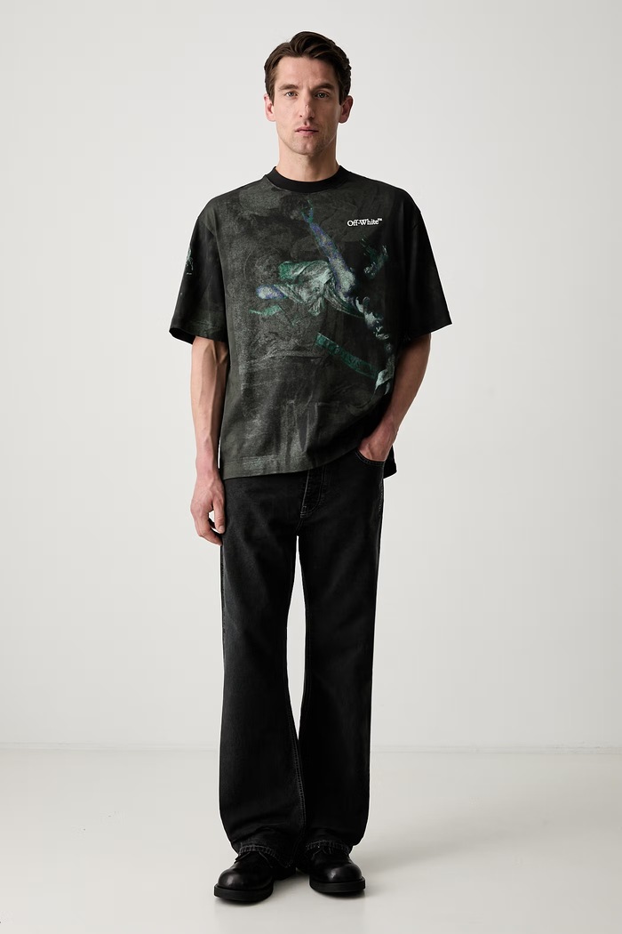 Off-White Dark Caravaggio t-shirt cotton Men's 44MAA120S26J00D001