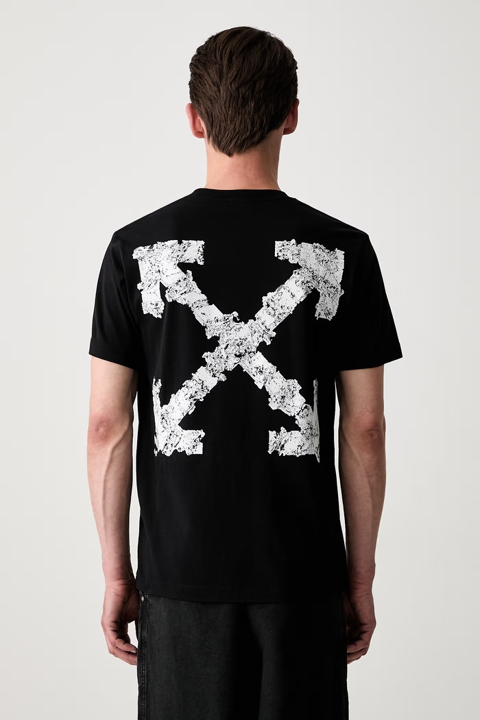 Off-White Heraldic Treshold Arrows тениска от памук мъжка черен 44MAA027S26J007001