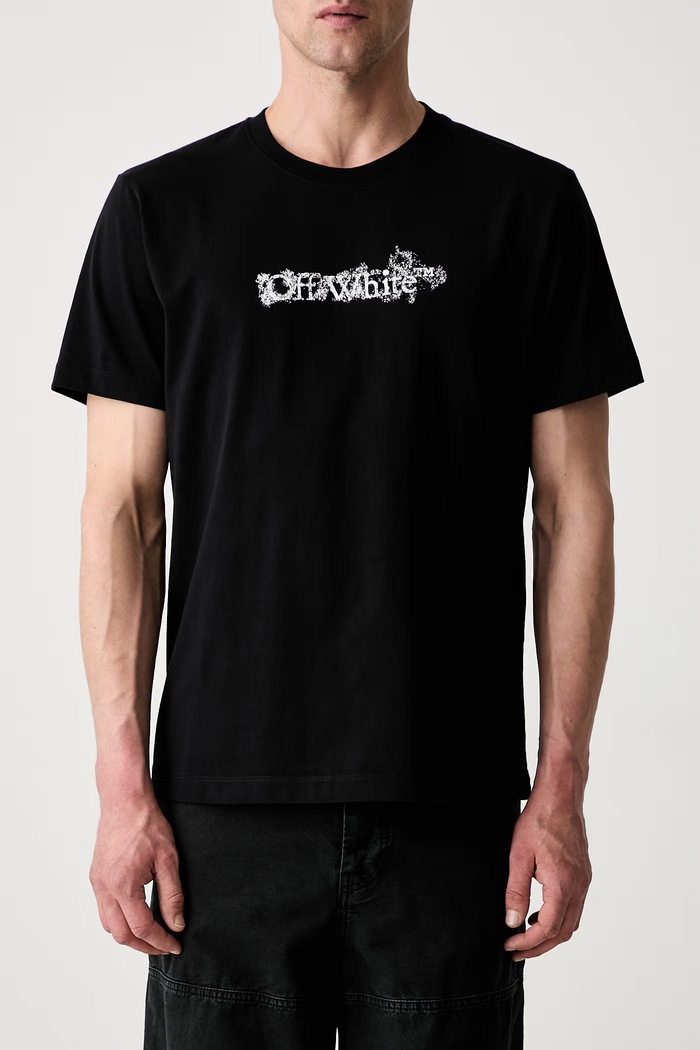 Off-White Heraldic Treshold Arrows тениска от памук мъжка черен 44MAA027S26J007001