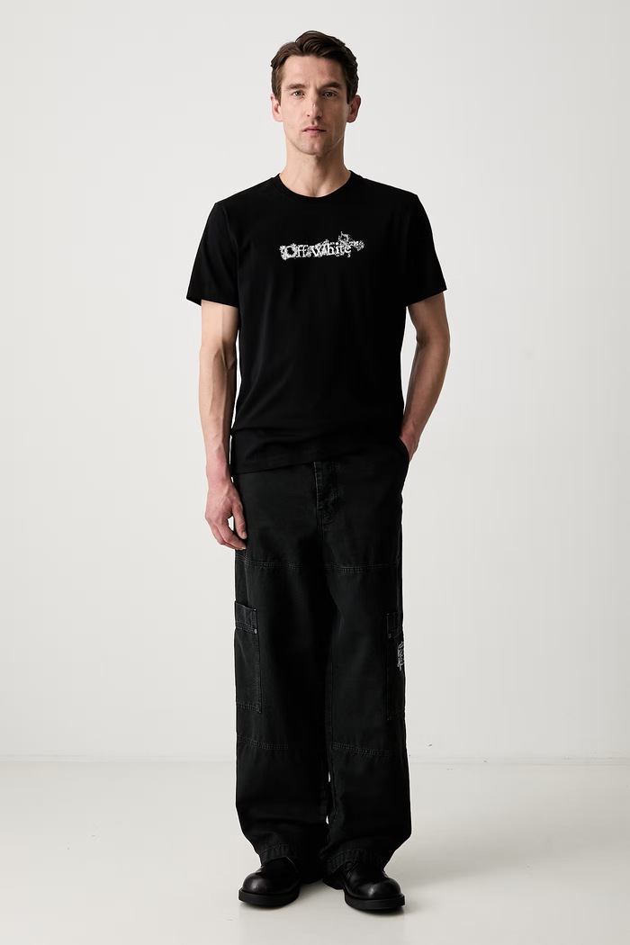 Off-White Heraldic Treshold Arrows тениска от памук мъжка 44MAA027S26J007001