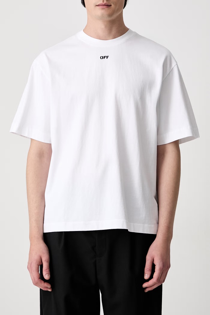 Off-White Rubbed Paint Arrows t-shirt in cotone da uomo bianco 44MAA120S26J00J100