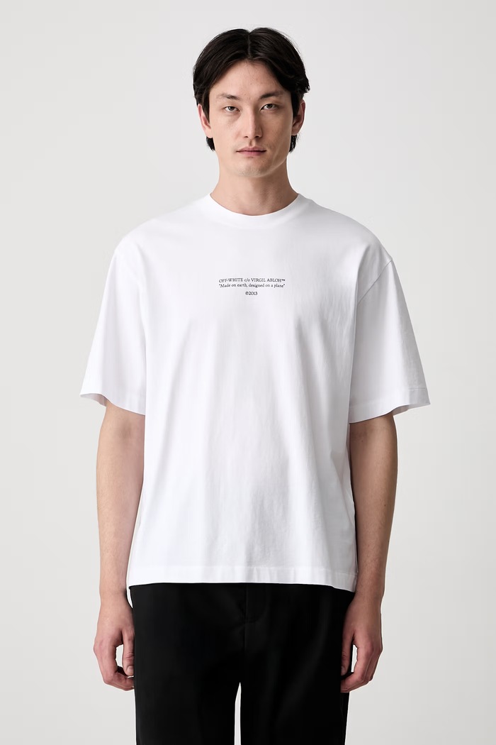 Off-White Statement футболка бавовняна чоловіча білий 44MAA120S26J007100