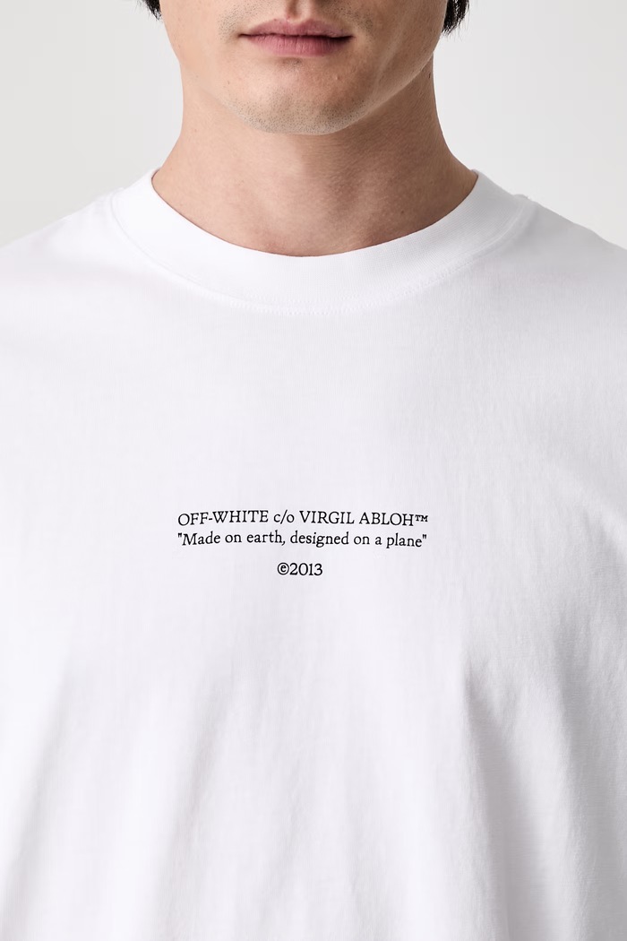 Off-White Statement футболка бавовняна чоловіча 44MAA120S26J007100 білий