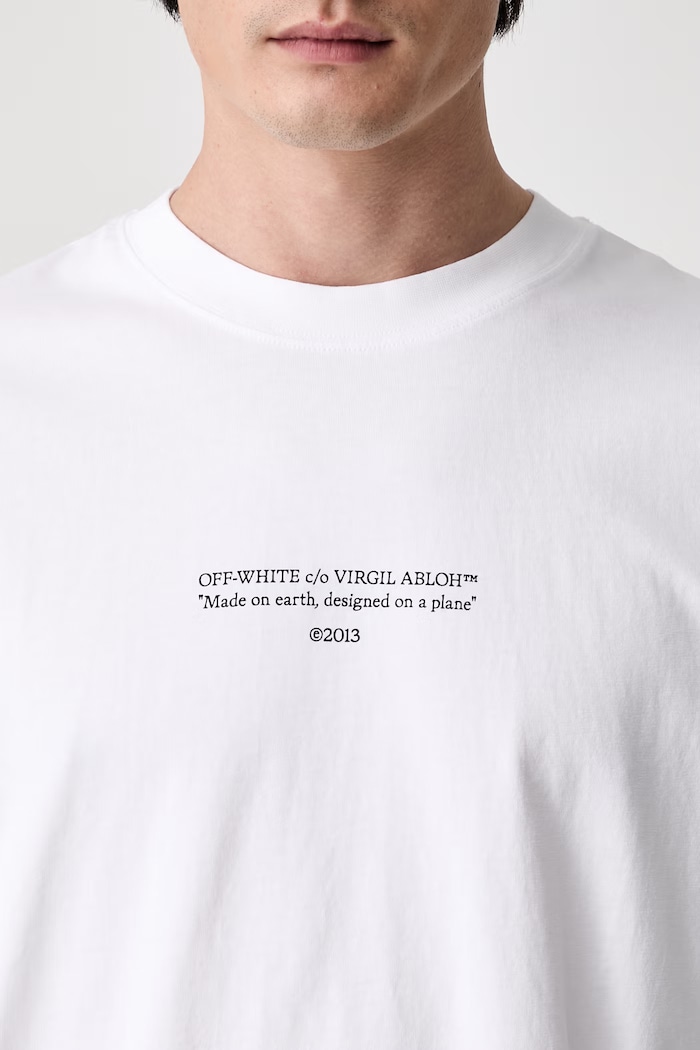 Off-White Statement футболка бавовняна чоловіча 44MAA120S26J007100 білий
