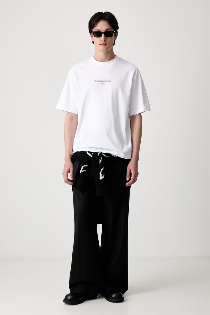 Off-White Statement футболка бавовняна чоловіча 44MAA120S26J007100
