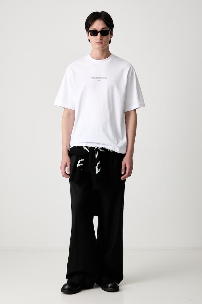 Off-White Statement футболка бавовняна чоловіча 44MAA120S26J007100