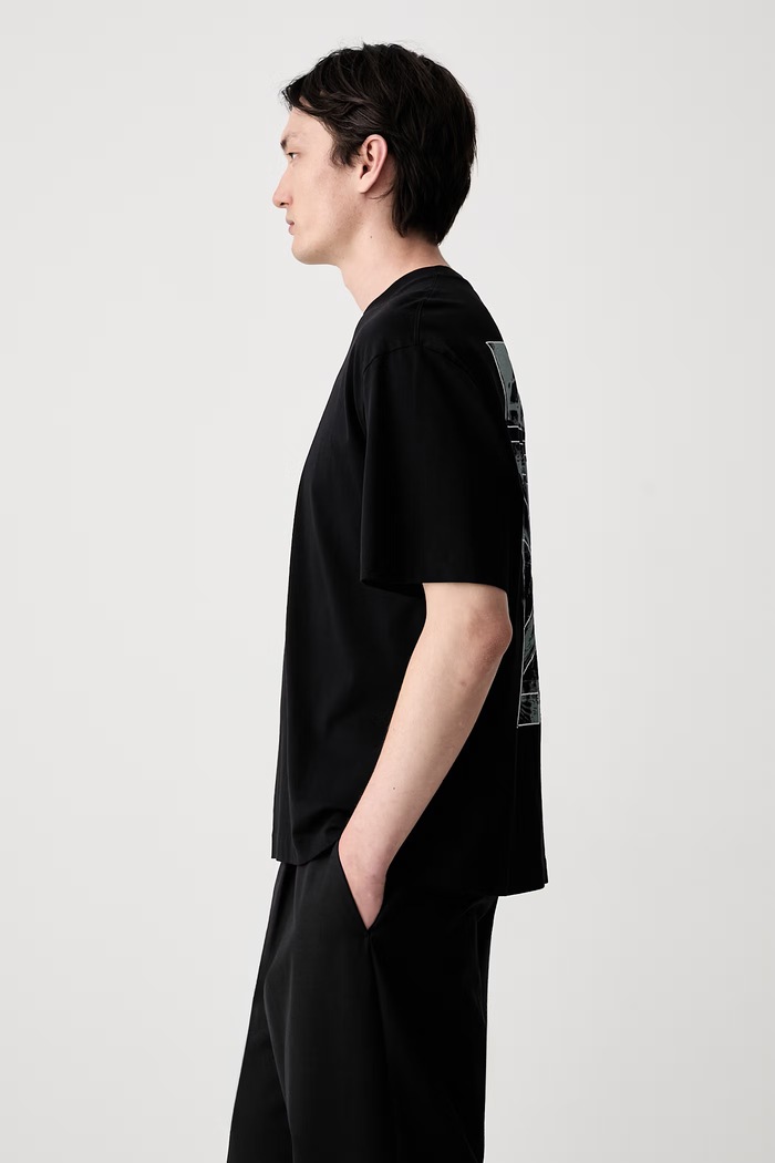 Off-White Rubbed Paint Arrows футболка бавовняна чоловіча 44MAA120S26J00J001 чорний SS26