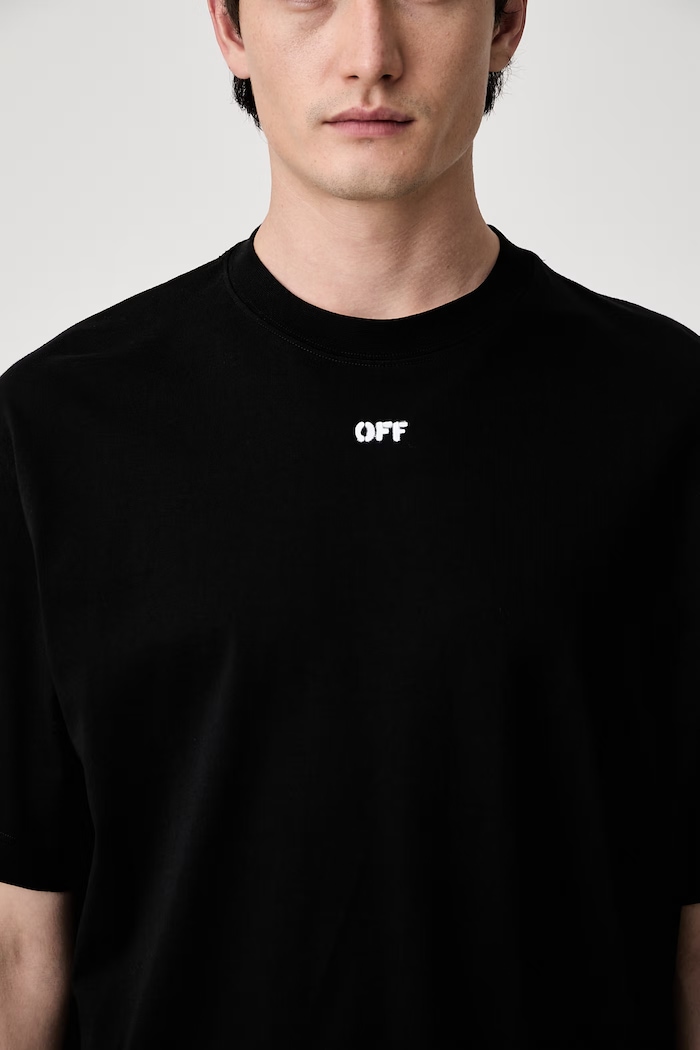 Off-White Rubbed Paint Arrows футболка бавовняна чоловіча 44MAA120S26J00J001 чорний