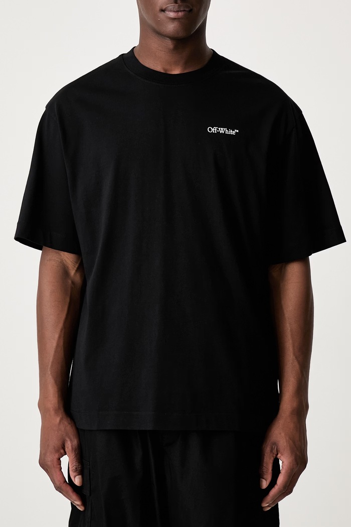 Off-White Half Arrows футболка бавовняна чоловіча чорний 44MAA120S26J008001