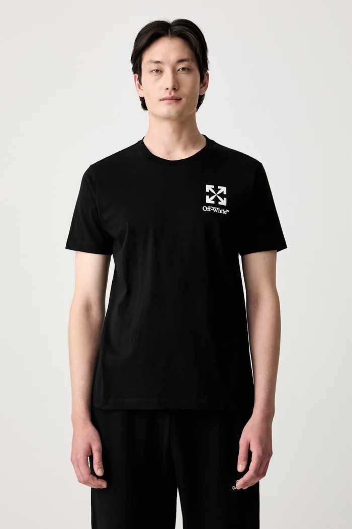 Off-White Small Arrow tričko bavlnené pánske čierna 44MAA027S26J00B001