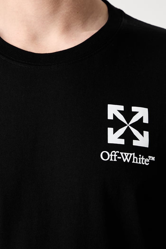 Off-White Small Arrow tričko bavlnené pánske 44MAA027S26J00B001 čierna