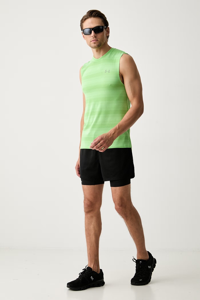 Under Armour top sportowy męski UA Velociti Tank 6010888 zielony SS26