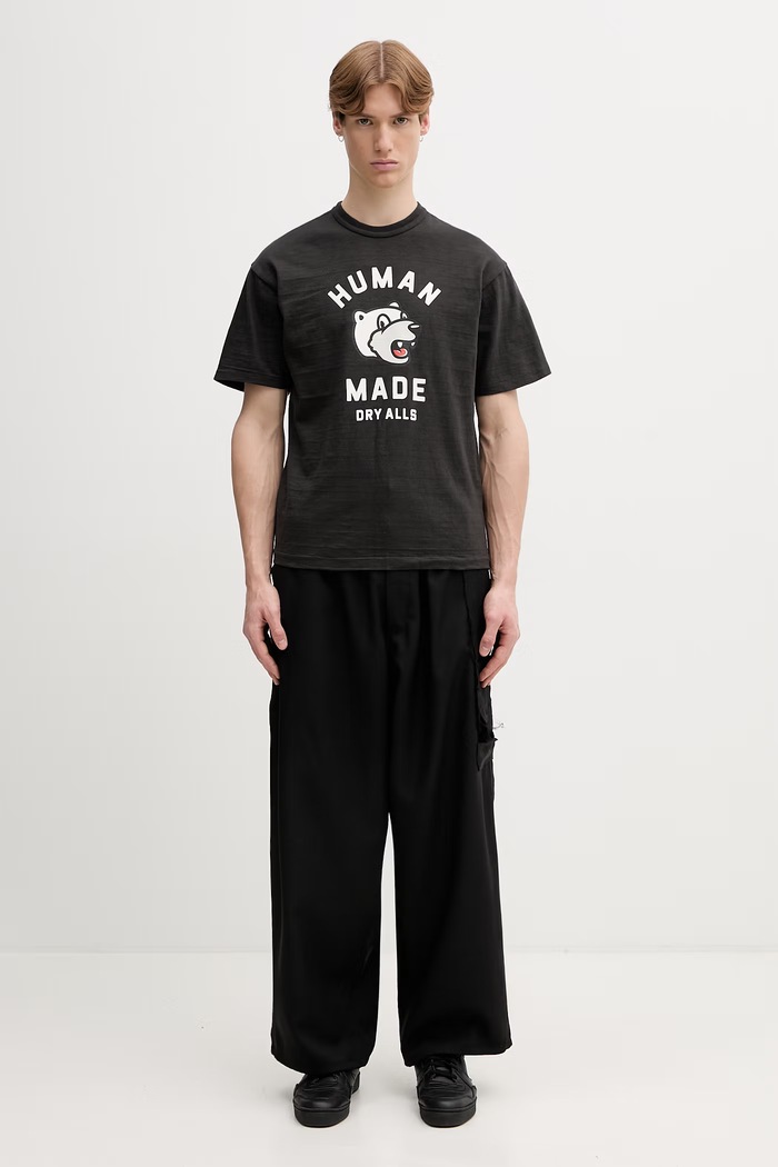 Human Made t-shirt βαμβακερό ανδρικό HM31TE009 μαύρο