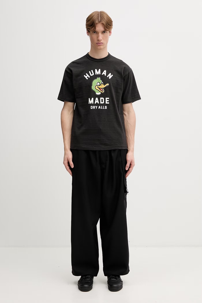 Human Made t-shirt βαμβακερό ανδρικό HM31TE008 μαύρο