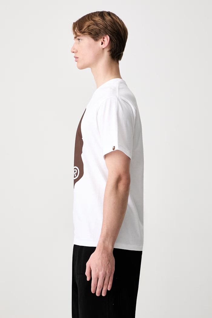 A Bathing Ape Big Ape Head T-shirt bawełniany męski 001TEM301002M biały SS26