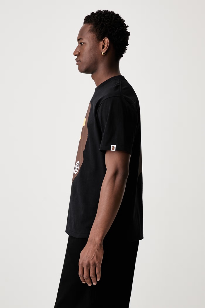 A Bathing Ape Big Ape Head T-shirt bawełniany męski 001TEM301002M czarny SS26