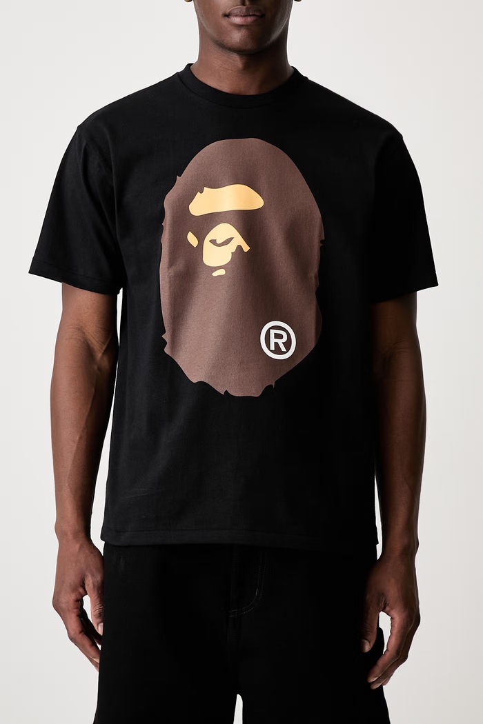 A Bathing Ape Big Ape Head T-shirt bawełniany męski czarny 001TEM301002M