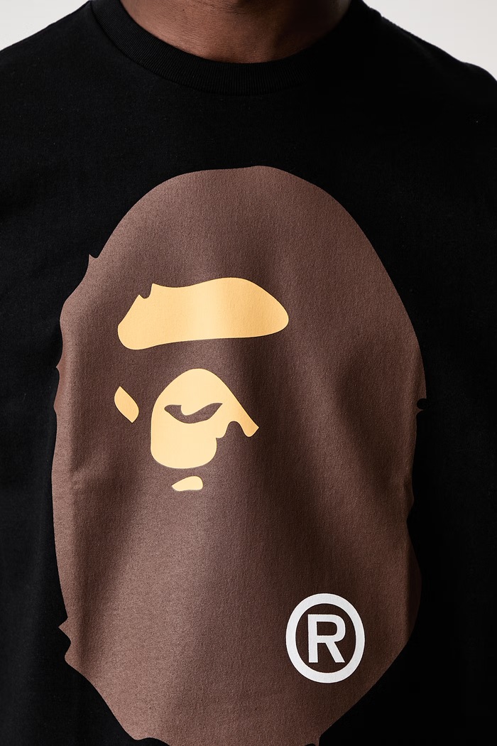 A Bathing Ape Big Ape Head T-shirt bawełniany męski 001TEM301002M czarny