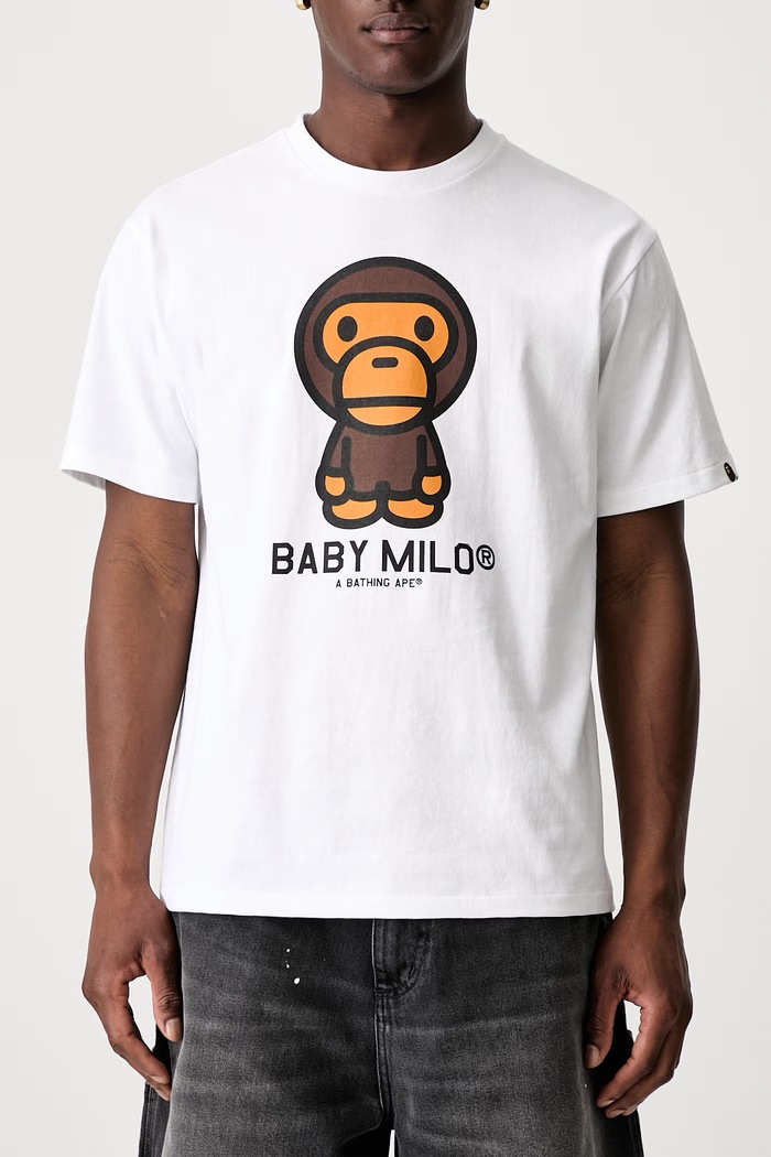 A Bathing Ape Baby Milo T-shirt bawełniany damski biały 002TEM301001M