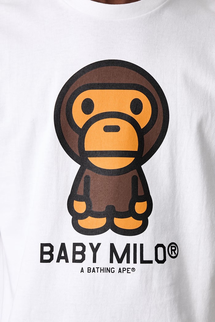 A Bathing Ape Baby Milo T-shirt bawełniany damski 002TEM301001M biały