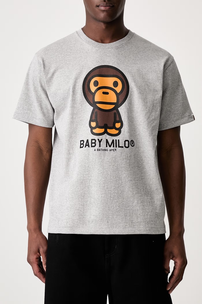 A Bathing Ape Baby Milo T-shirt bawełniany damski szary 002TEM301001M