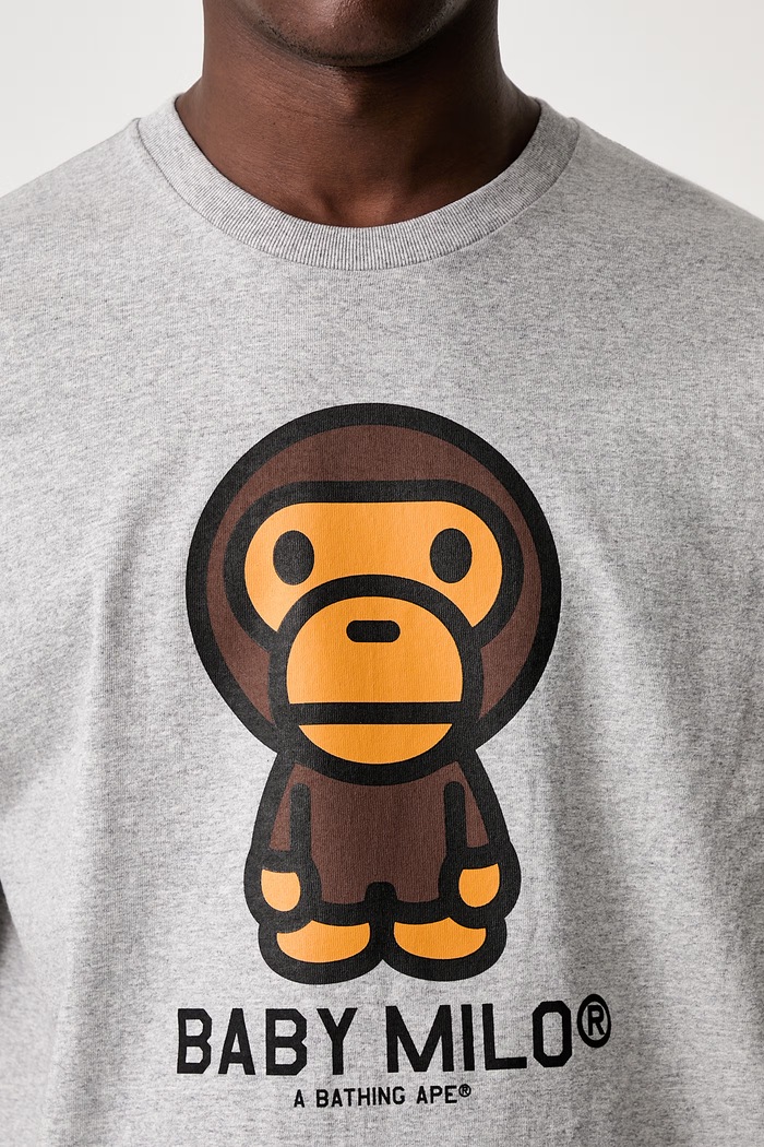 A Bathing Ape Baby Milo T-shirt bawełniany damski 002TEM301001M szary