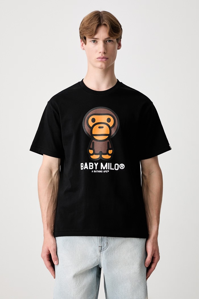 A Bathing Ape Baby Milo T-shirt bawełniany damski czarny 002TEM301001M