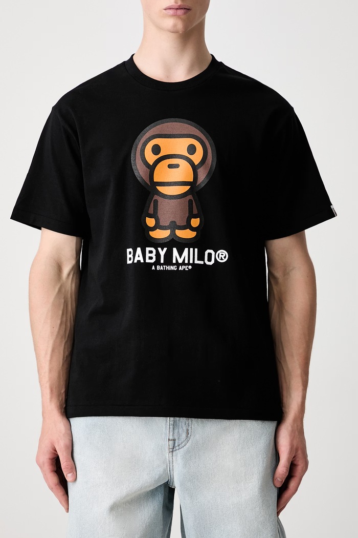 A Bathing Ape Baby Milo T-shirt bawełniany damski czarny 002TEM301001M