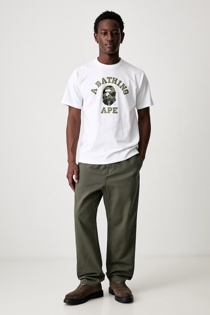 A Bathing Ape 1st Camo College T-shirt bawełniany męski 001TEM301013M