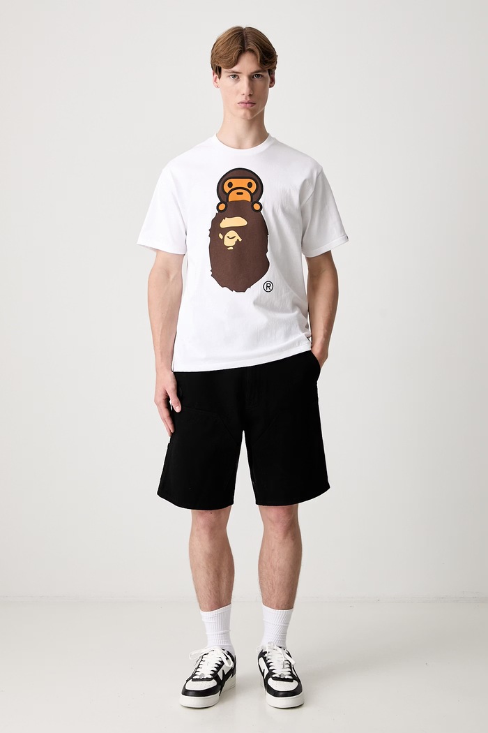 A Bathing Ape Milo On Ape Head T-shirt bawełniany męski 002TEM301002M
